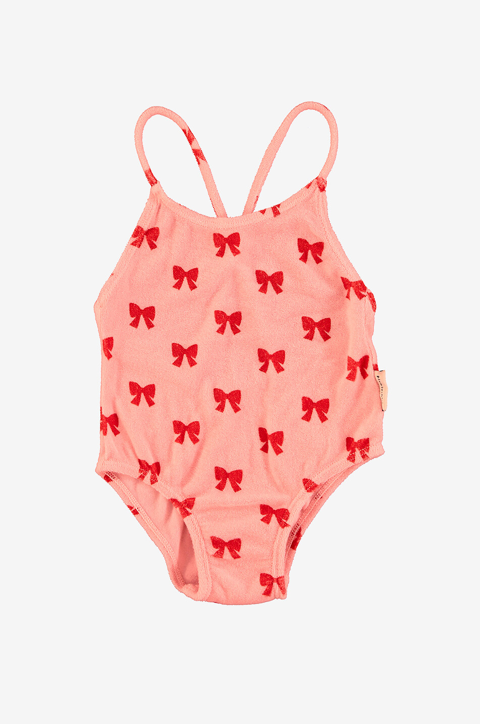 Bows girls' terry swimsuit