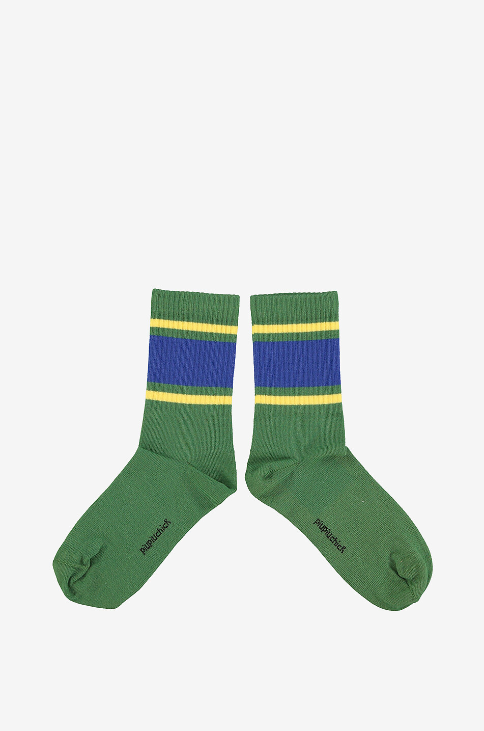 PIUPIUCHICK Chaussettes de tennis enfant à rayures Unisexe VERT 1