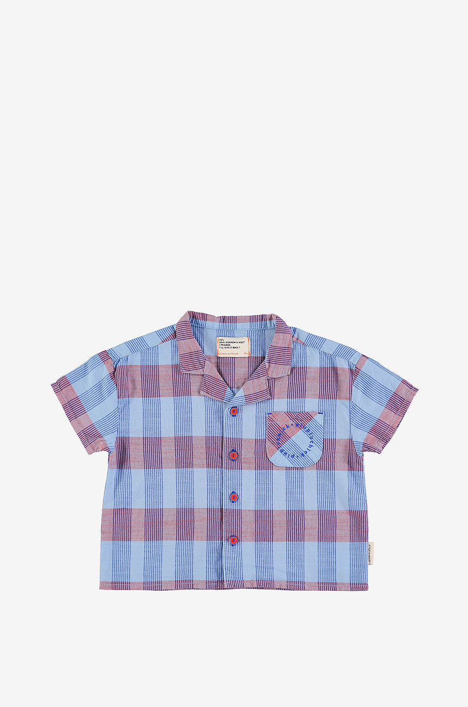 PIUPIUCHICK Kinder-Kurzarm-Hemd Hawaiian  BLAU 1