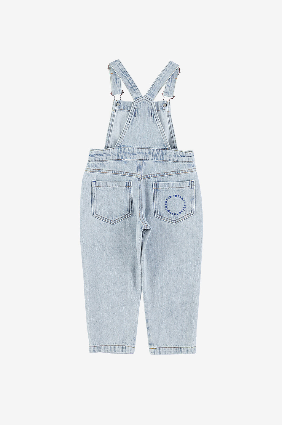 PIUPIUCHICK Kinder-Latzhose aus ausgewaschenem Denim  BLAU 2