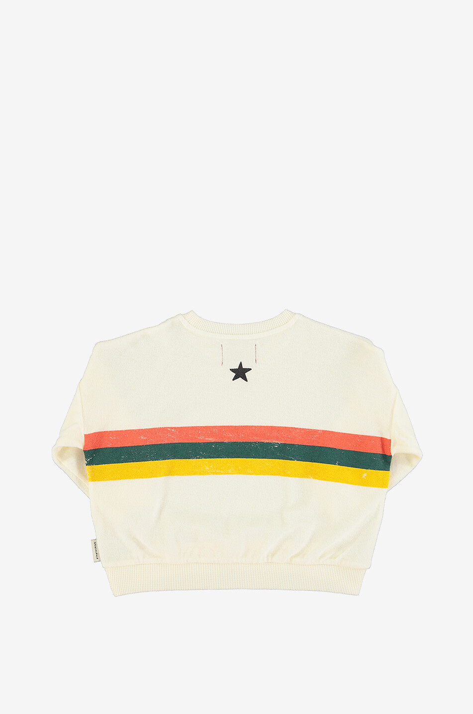 PIUPIUCHICK Kinder-Frottee-Rundhalssweatshirt Waves Unisex CREMEFARBEN 2