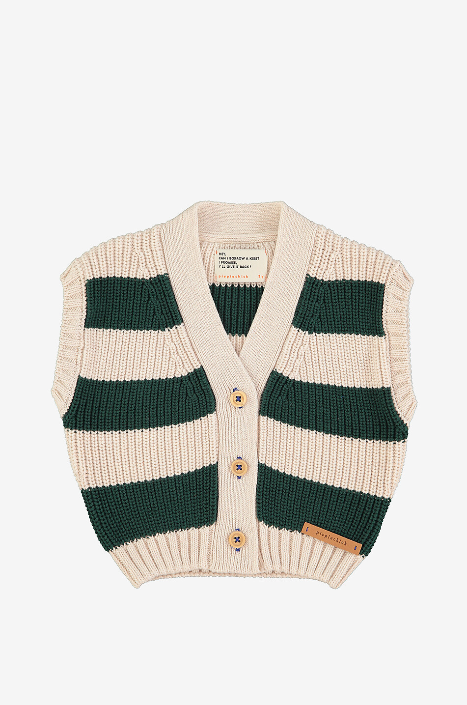 Gilet en coton bio rayé enfant
