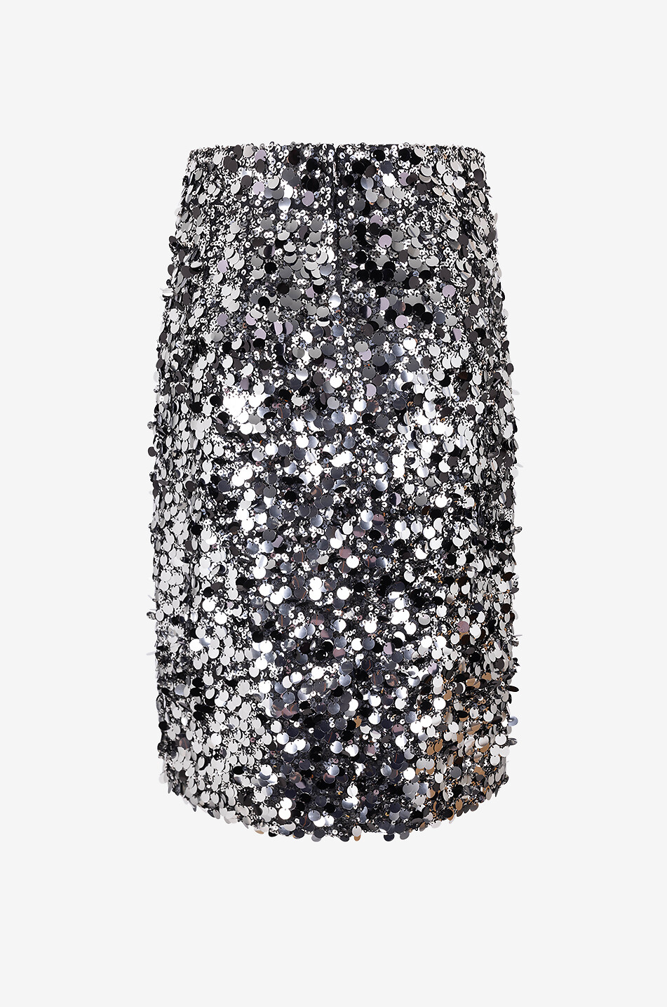 DOLCE & GABBANA Jupe crayon recouverte de sequins Femme ARGENT 2