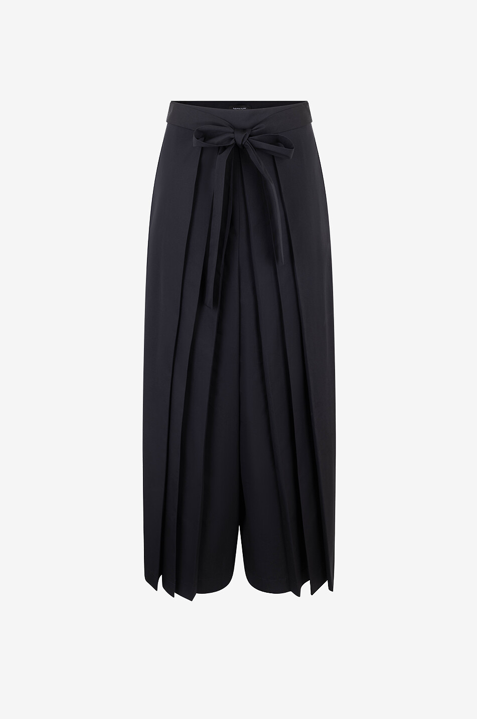 Hakama poplin wide-leg trousers