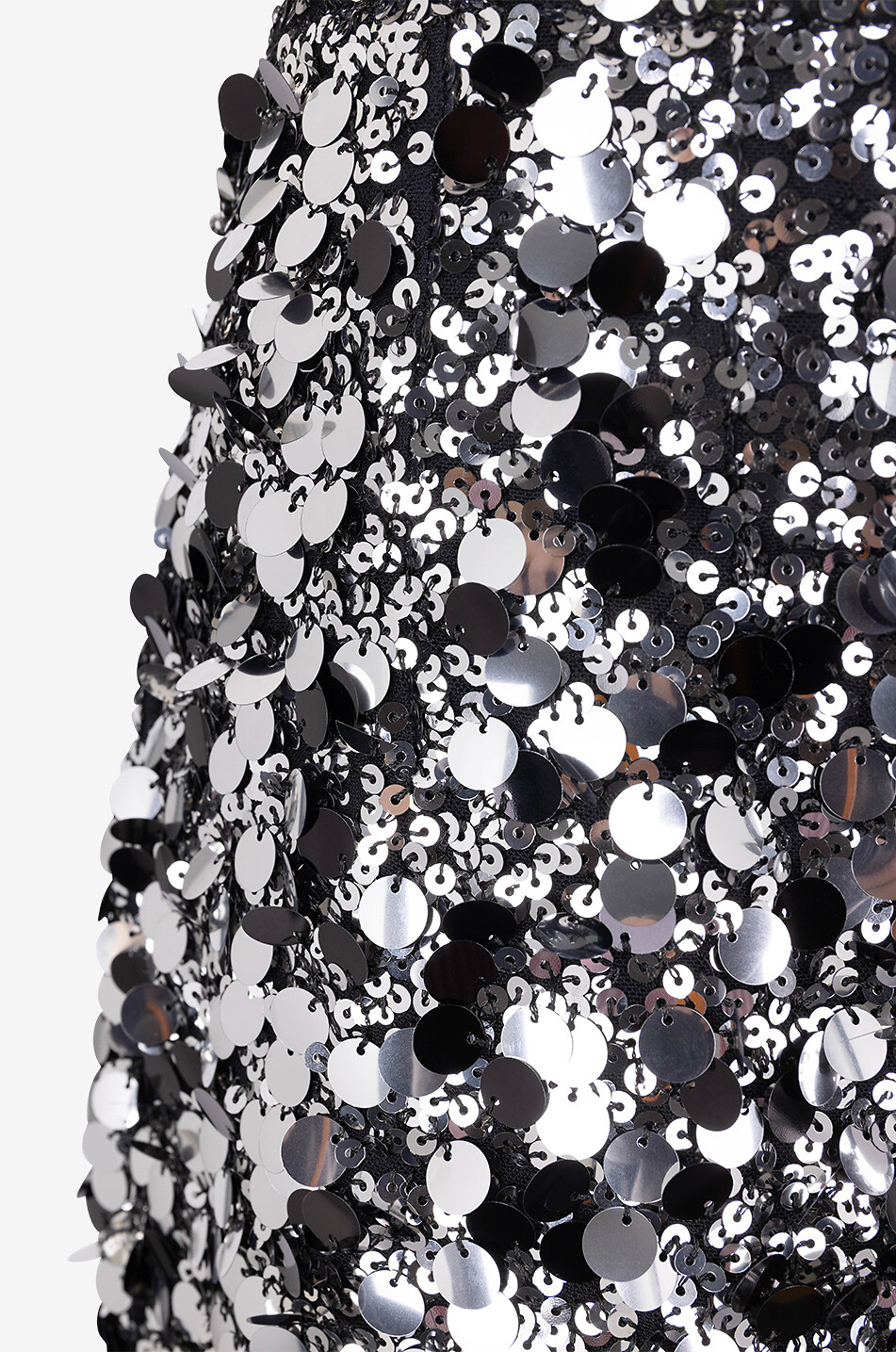DOLCE & GABBANA Jupe crayon recouverte de sequins Femme ARGENT 3