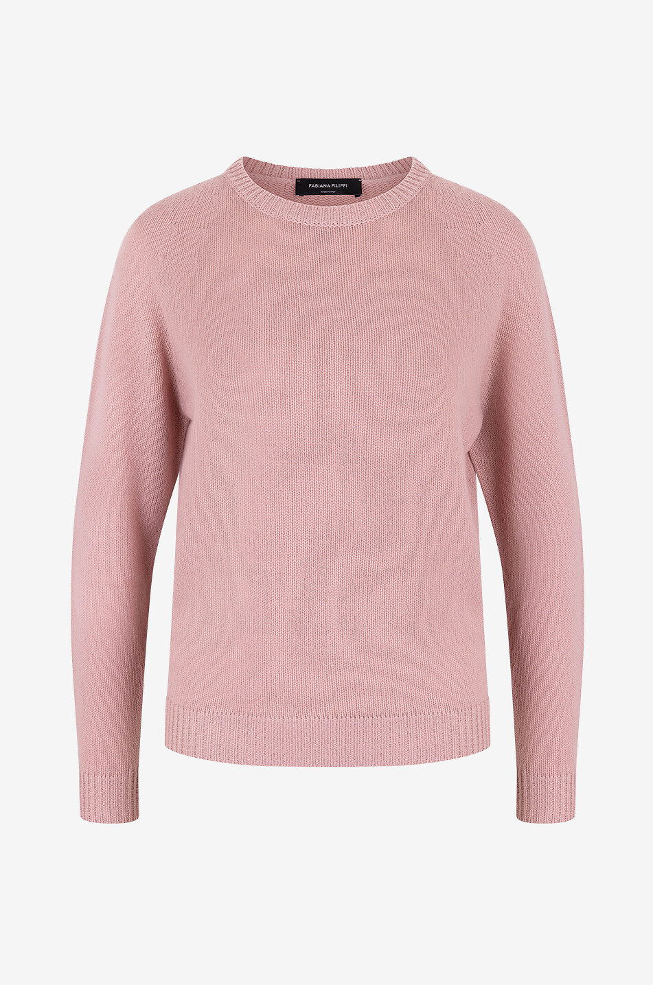 Nahtloser Kaschmirpullover mit Rundhals