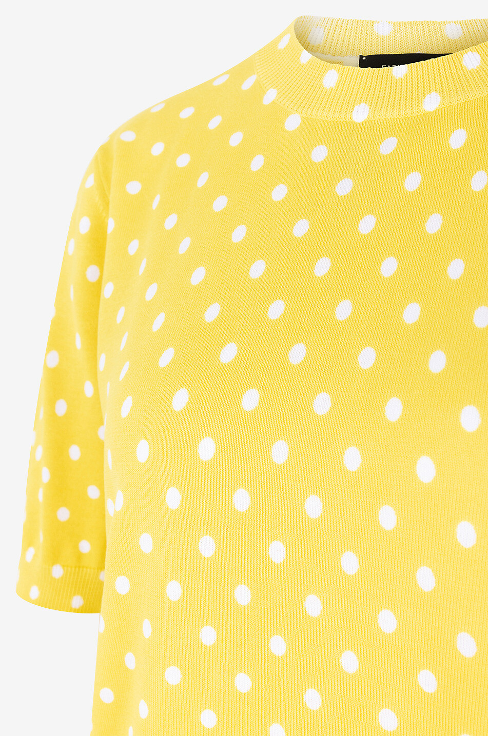 FABIANA FILIPPI Feiner Kurzarm-Pullover mit Tupfen aus Baumwolle Damen GELB 3