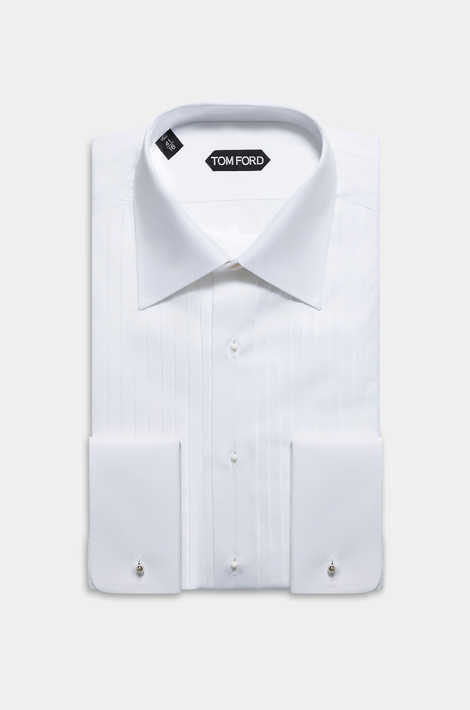 TOM FORD Chemise à plastron slim en voile de coton Cocktail Homme BLANC 1