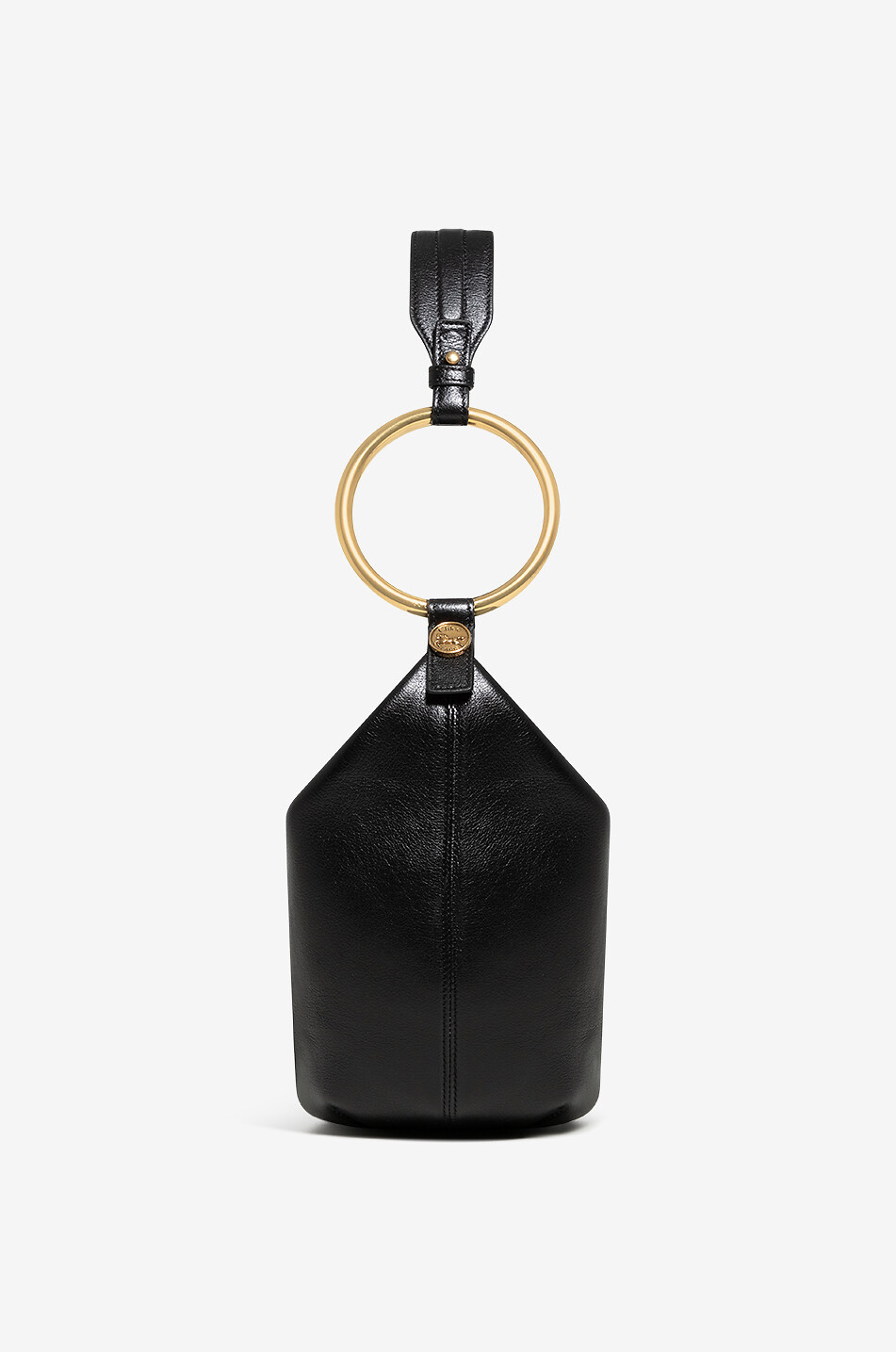 CHLOE Handtasche aus genarbtem Leder Bracelet Small Damen SCHWARZ 4