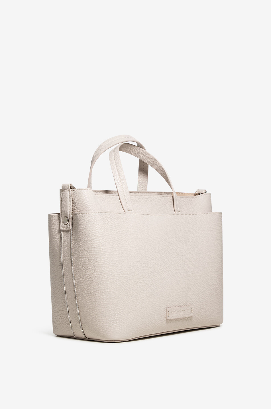 FABIANA FILIPPI Filo Diamanté grained leather tote bag Women BEIGE 2