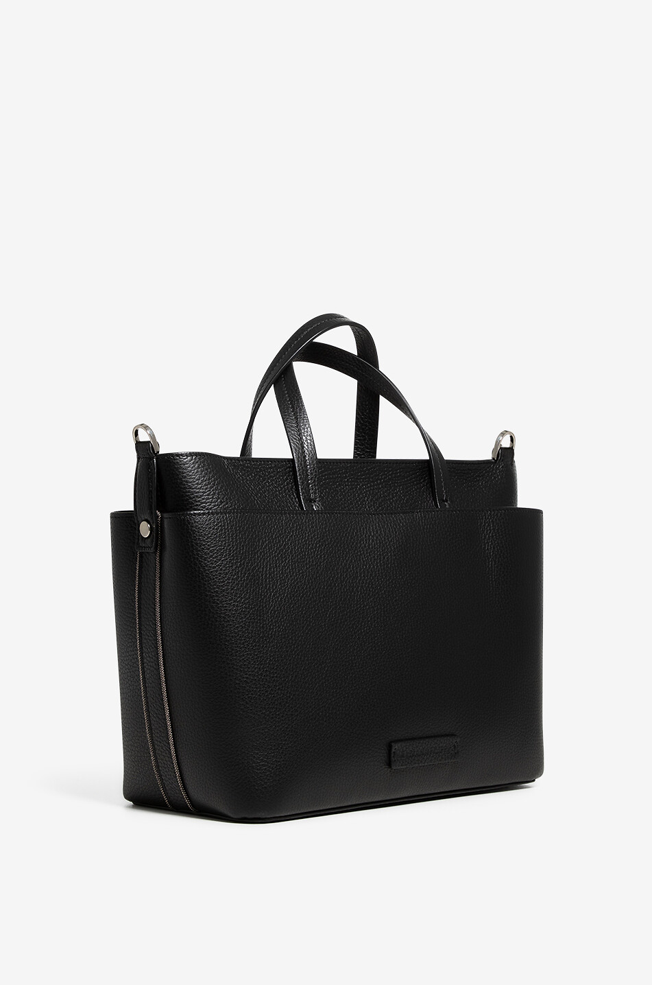 FABIANA FILIPPI Filo Diamanté grained leather tote bag Women BLACK 2