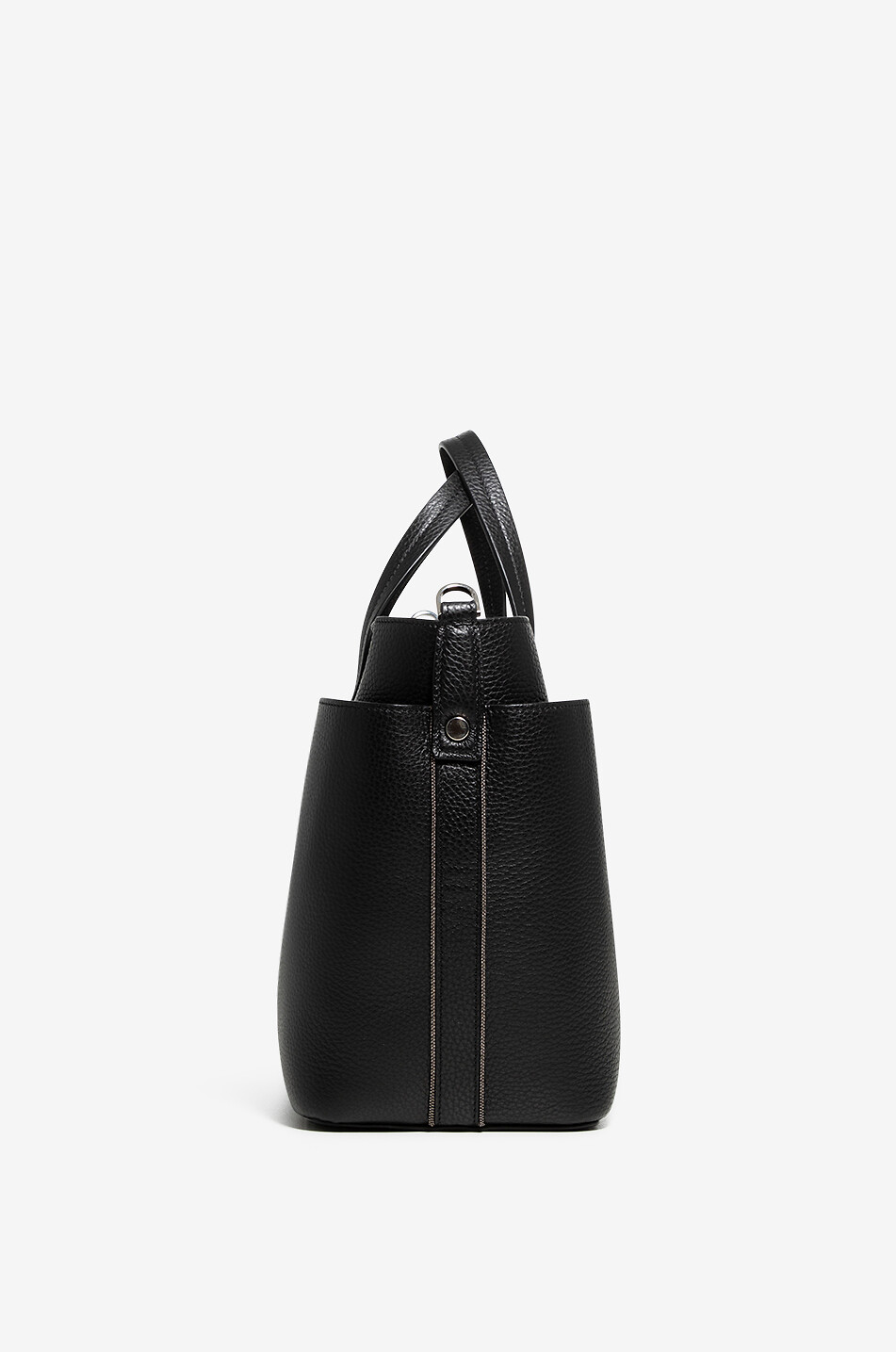 FABIANA FILIPPI Filo Diamanté grained leather tote bag Women BLACK 4