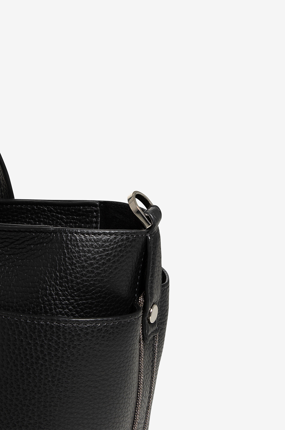 FABIANA FILIPPI Filo Diamanté grained leather tote bag Women BLACK 6