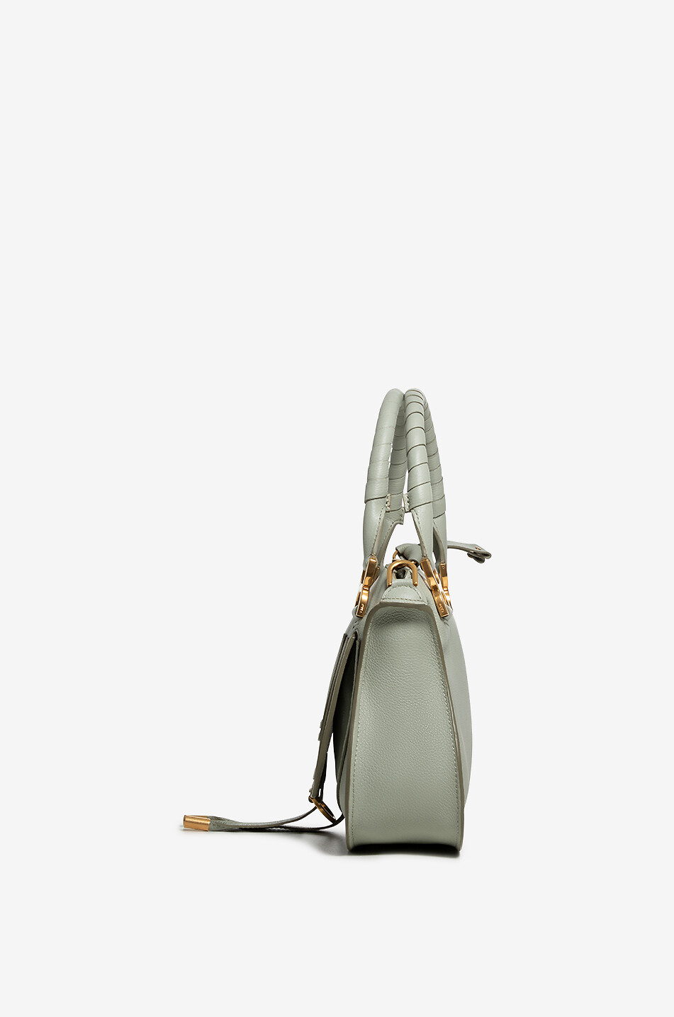 CHLOE Marcie Small grained leather double-carry bag Women LIGHT GREEN 4