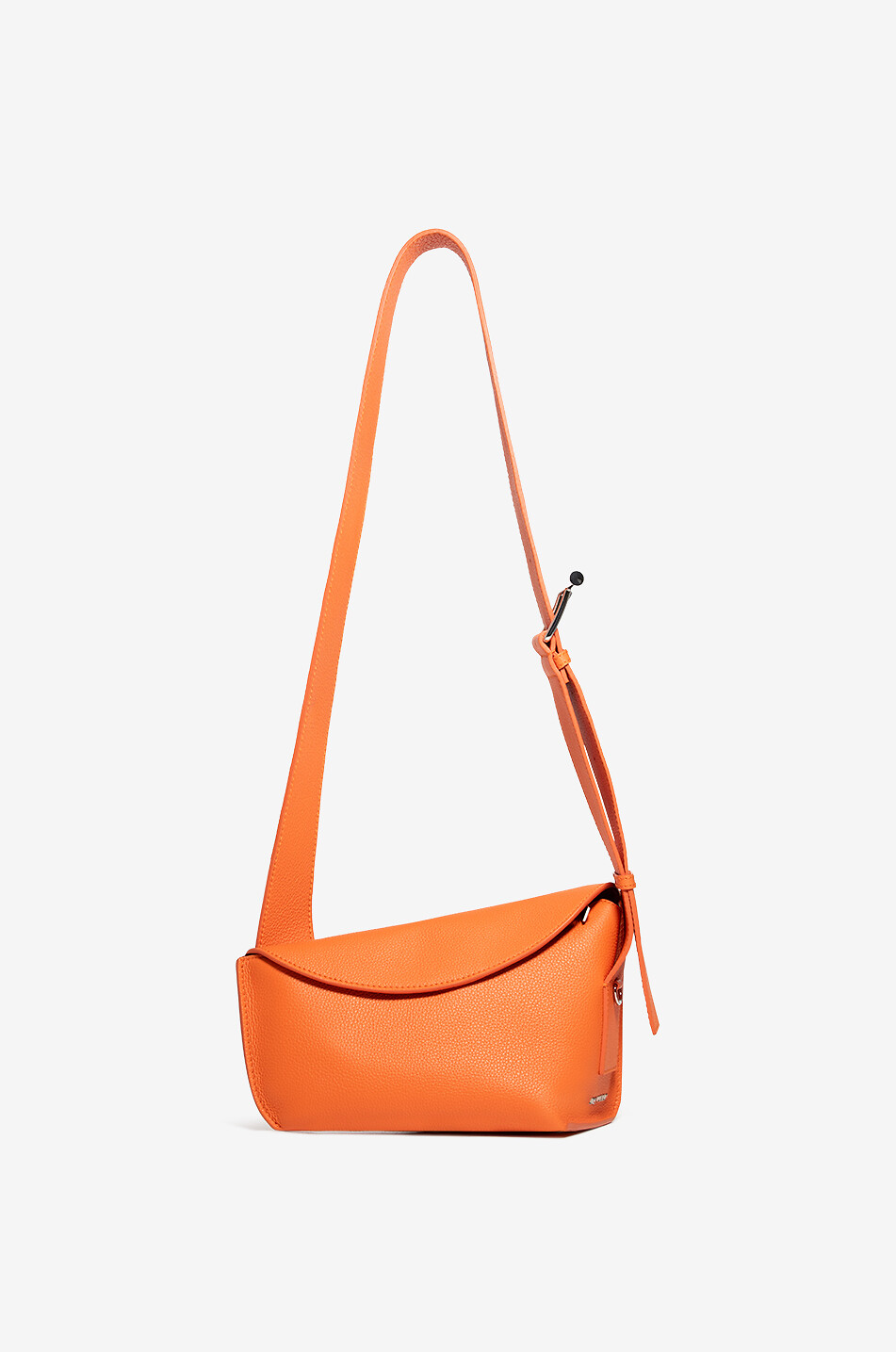 ALEXANDER McQUEEN Sac porté épaule en cuir grainé Sling Femme ORANGE CLAIR 1