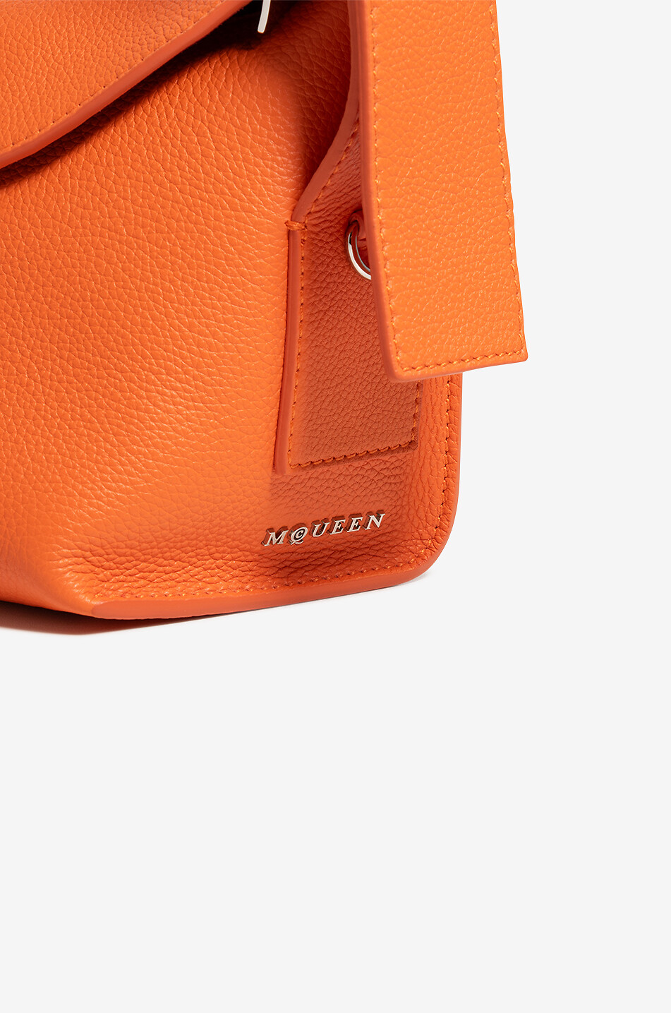 ALEXANDER McQUEEN Sac porté épaule en cuir grainé Sling Femme ORANGE CLAIR 5