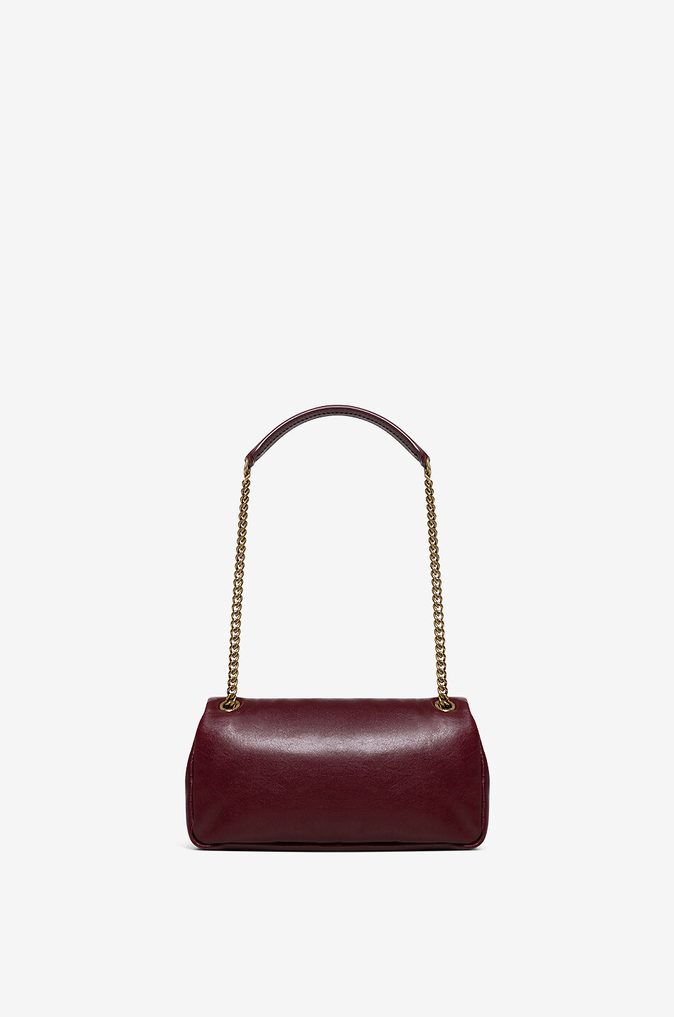 SAINT LAURENT PARIS Sac porté épaule en cuir nappa Calypso Small Femme ROUGE FONCÉ 3