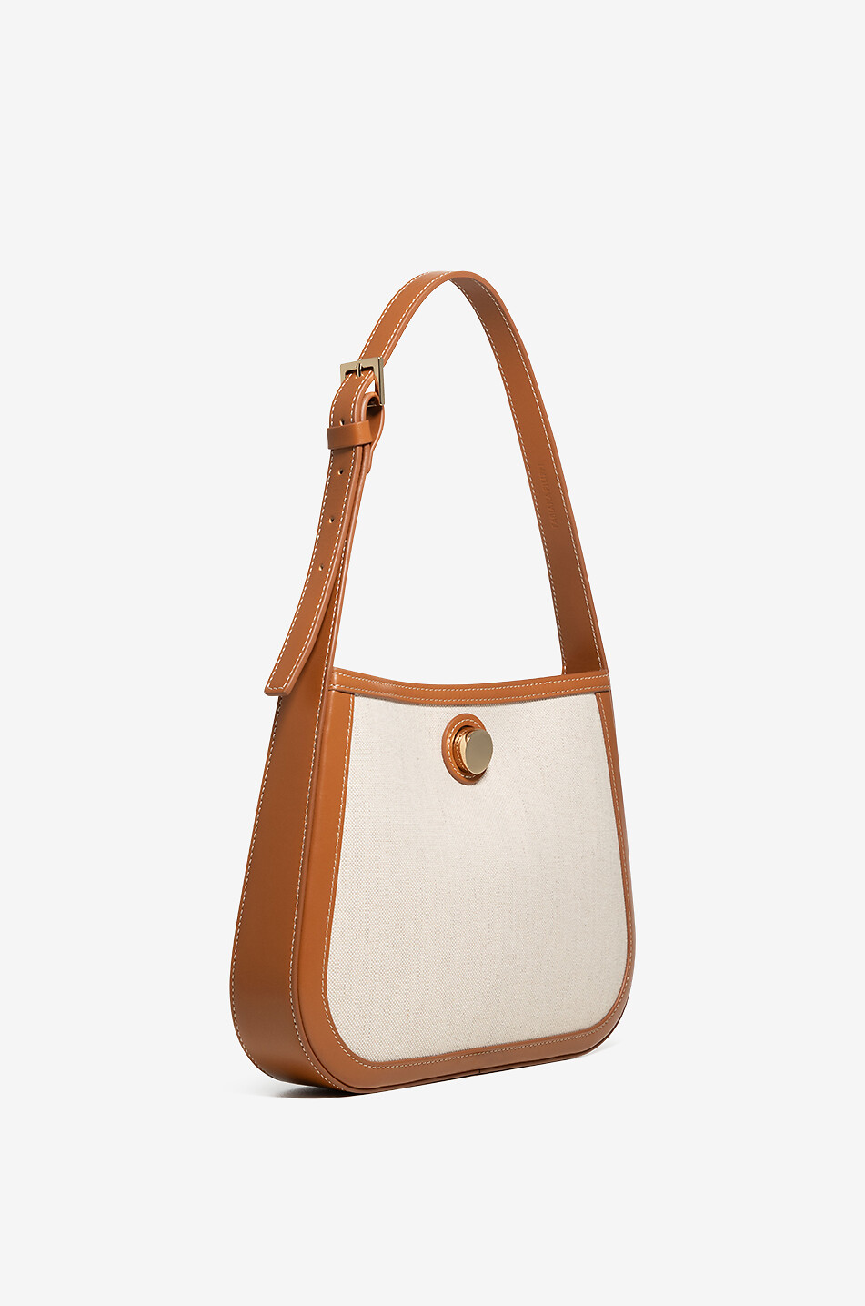FABIANA FILIPPI Eclissi Hobo canvas and leather shoulder bag Women CAMEL 2