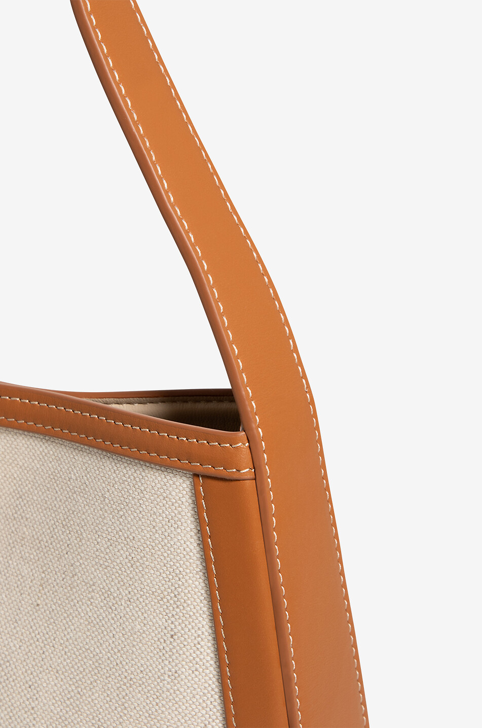 FABIANA FILIPPI Eclissi Hobo canvas and leather shoulder bag Women CAMEL 5