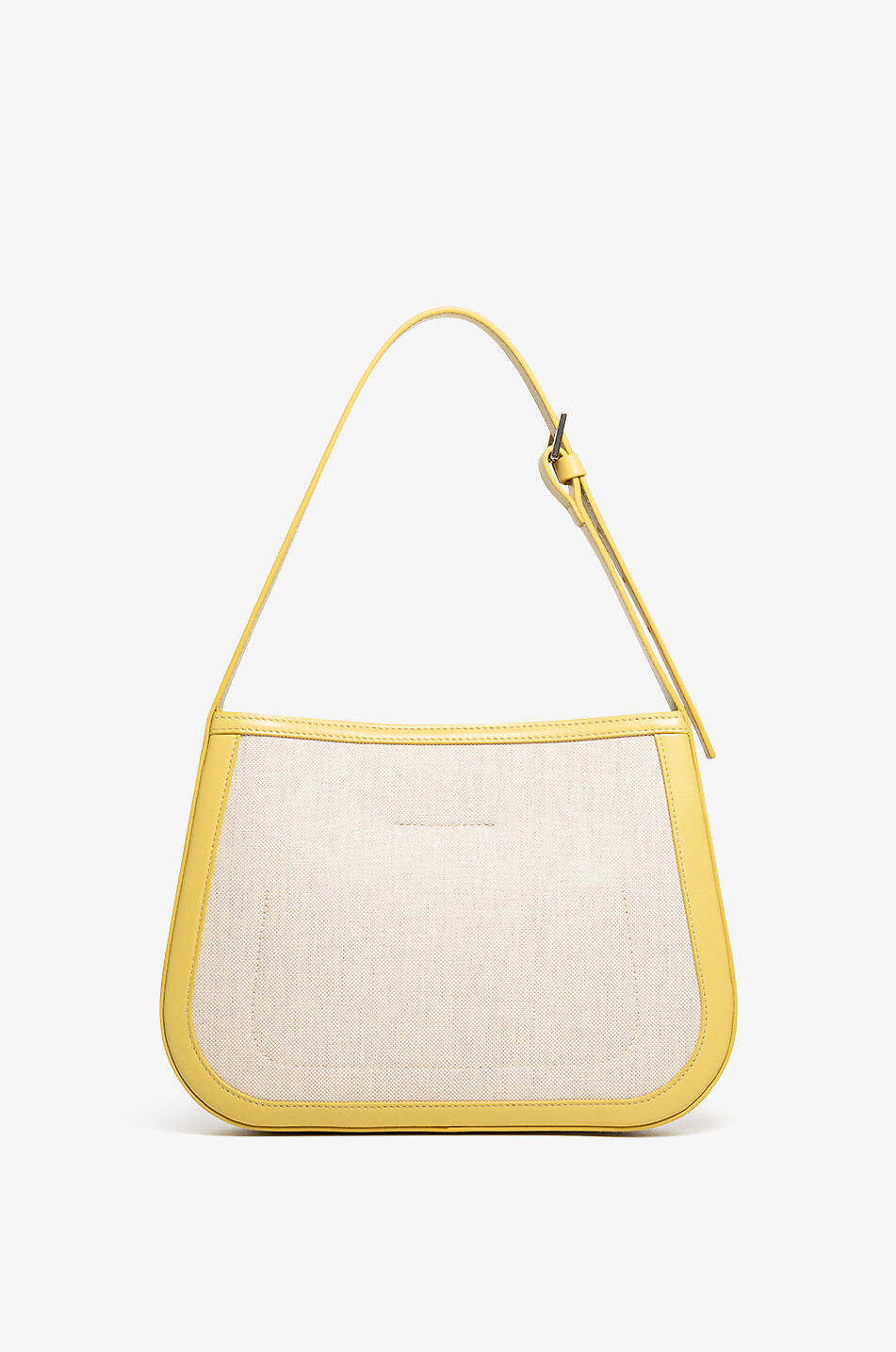 FABIANA FILIPPI Eclissi Hobo canvas and leather shoulder bag Women YELLOW 5