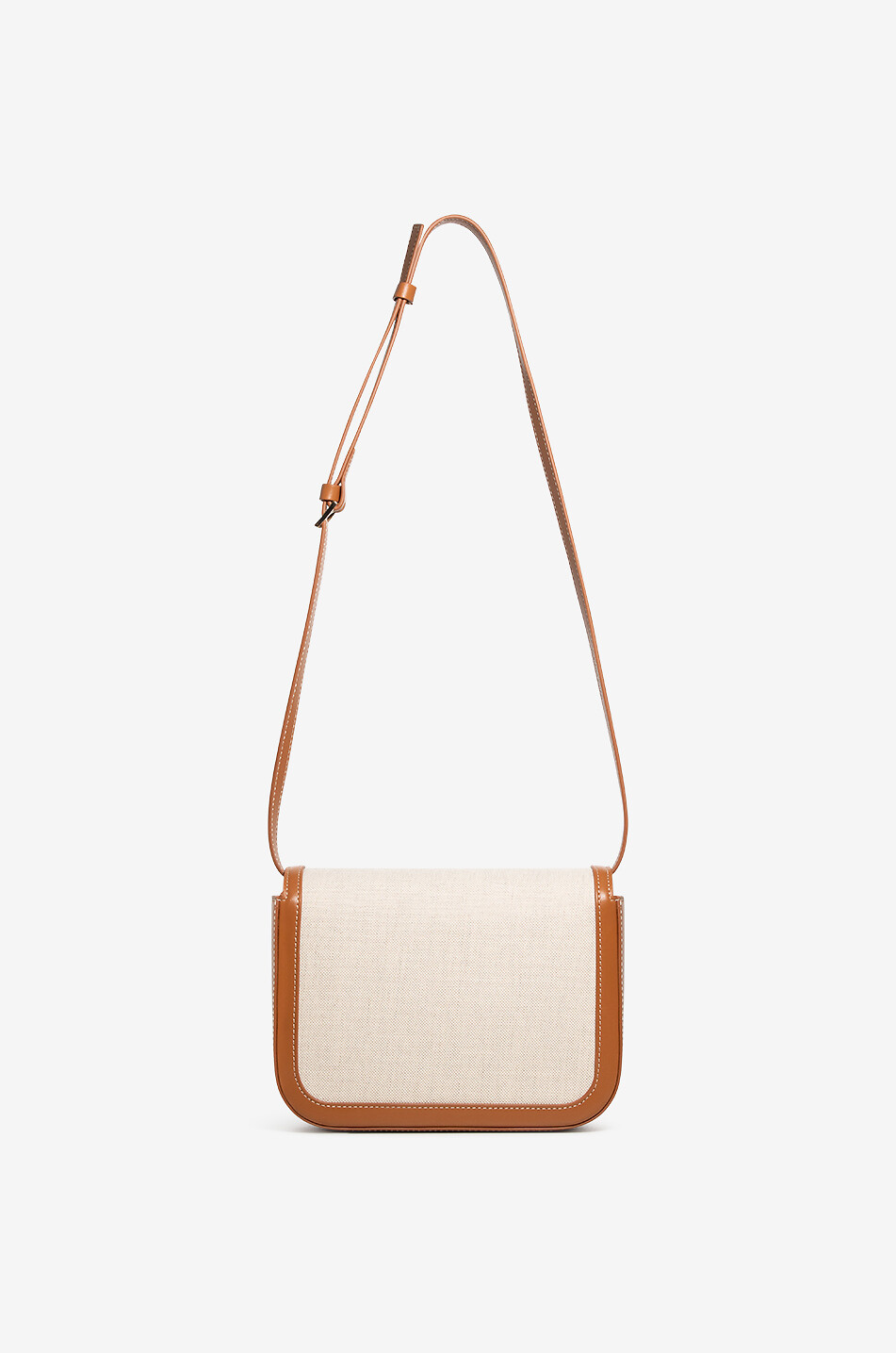 FABIANA FILIPPI Eclissi Messenger leather and canvas shoulder bag Women CAMEL 3