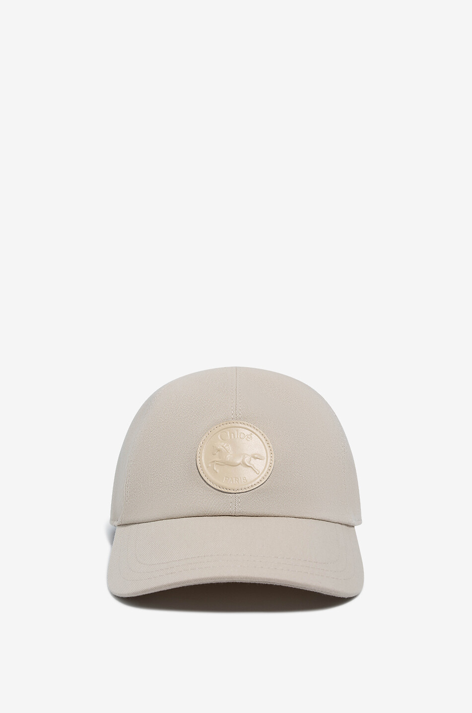 CHLOE Chloé Crest cotton twill baseball cap Women BEIGE 1