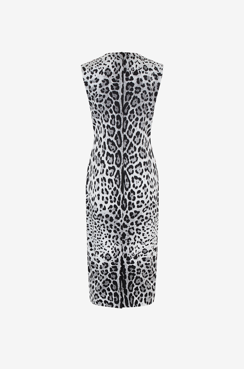 DOLCE & GABBANA Leopard printed sleeveless sheath dress Women BLACK 2