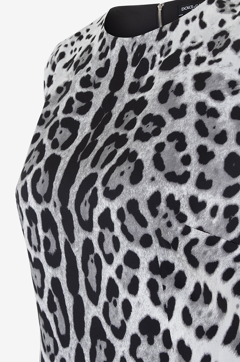 DOLCE & GABBANA Leopard printed sleeveless sheath dress Women BLACK 3