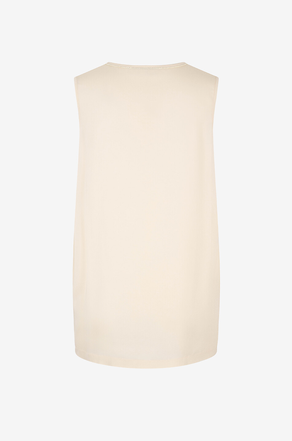 FABIANA FILIPPI Top sans manches à col V en crêpe Filo Diamanté Femme JAUNE CLAIR 2