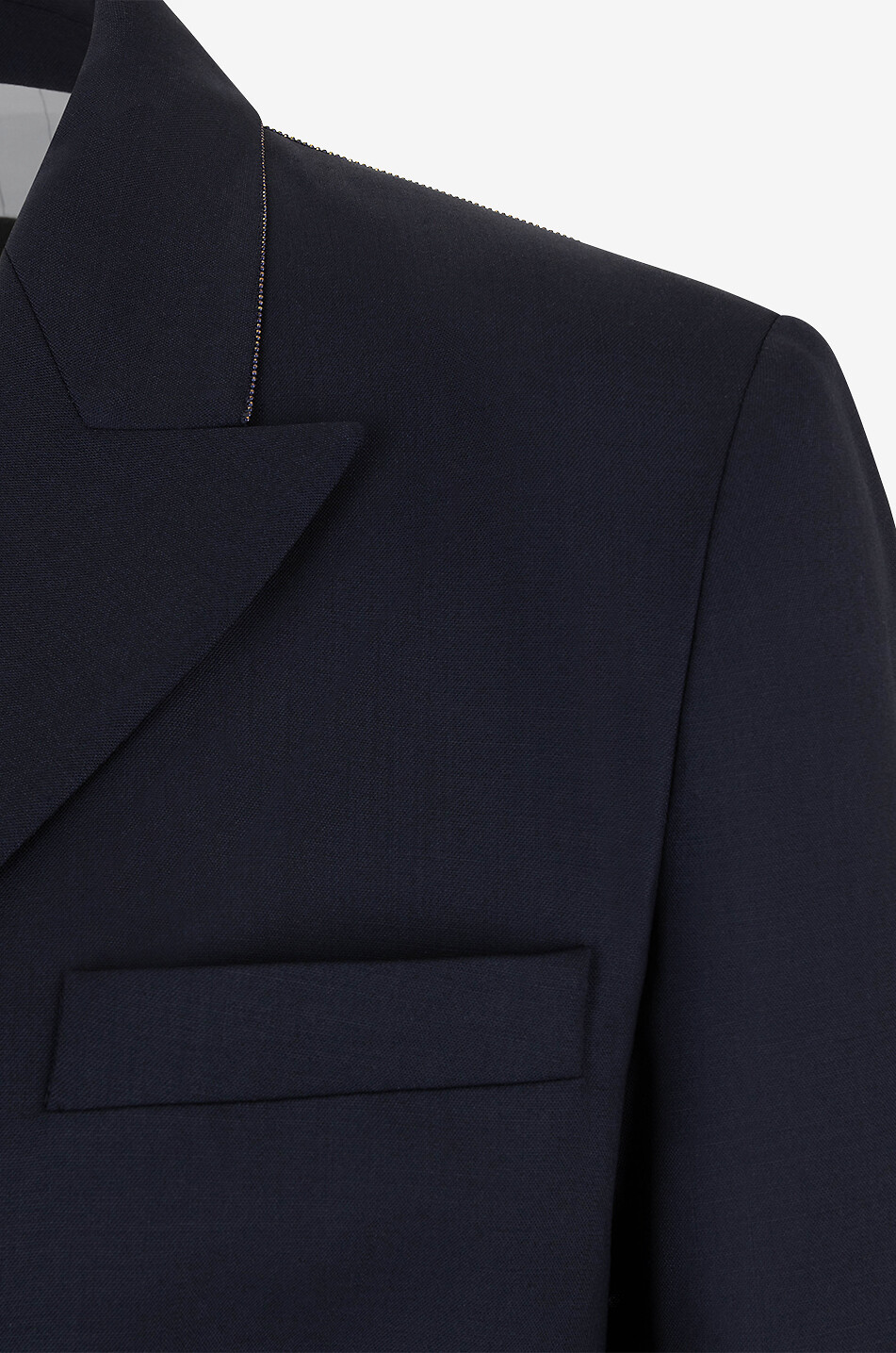 FABIANA FILIPPI Zweireihiger Wollblazer mit Diamanté-Faden Damen DUNKELBLAU 3