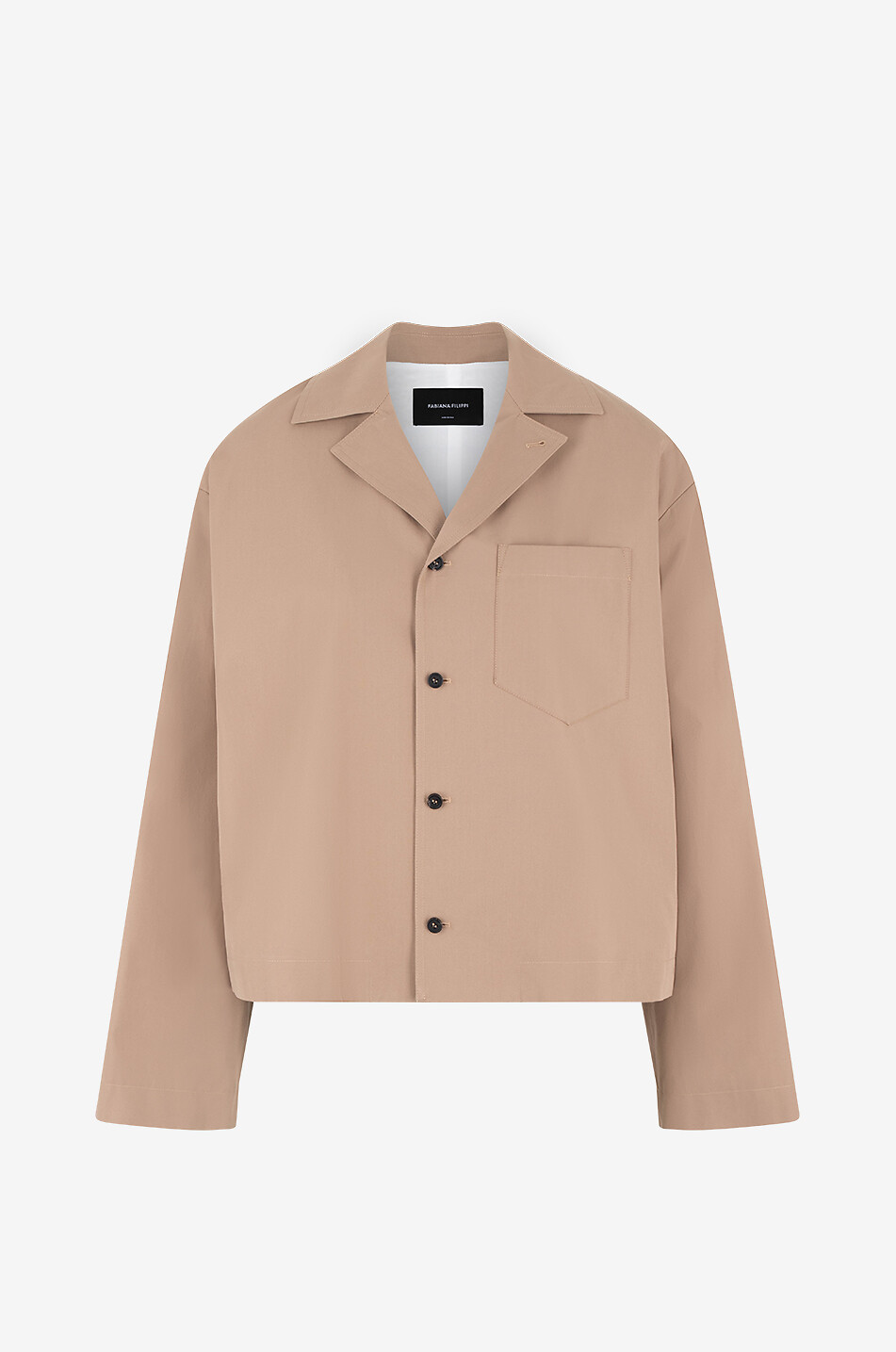 FABIANA FILIPPI Louisine cotton boxy shirt jacket Women CAMEL 1