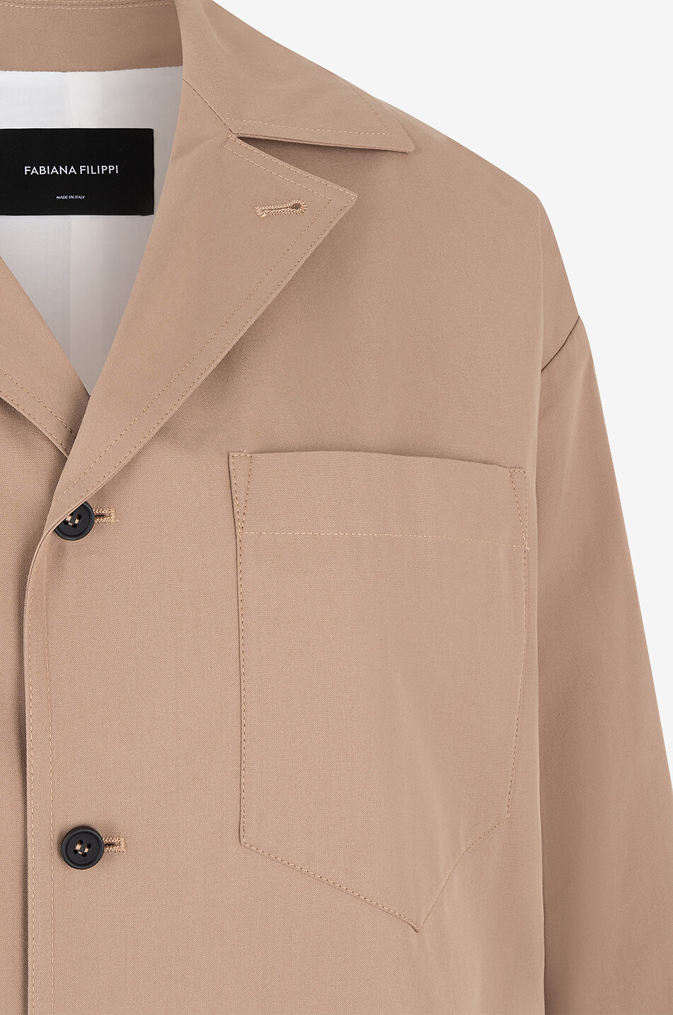 FABIANA FILIPPI Louisine cotton boxy shirt jacket Women CAMEL 7
