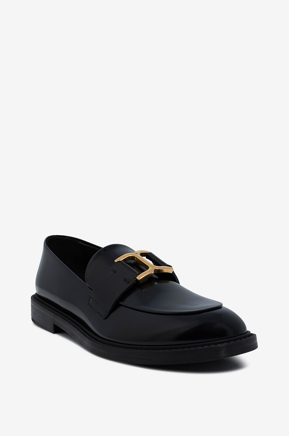 CHLOE Marcie brushed leather loafers Women BLACK 1