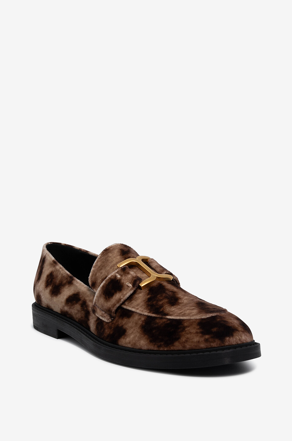 Mokassins aus bedrucktem Samt Marcie