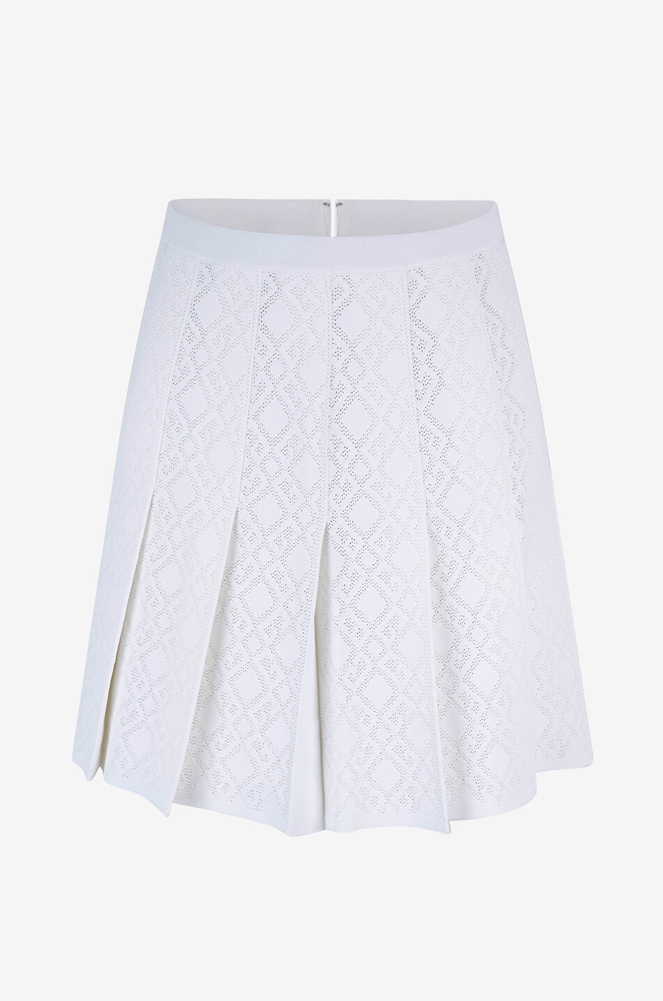 GIVENCHY Monogram 72 pleated jacquard miniskirt Women WHITE 1