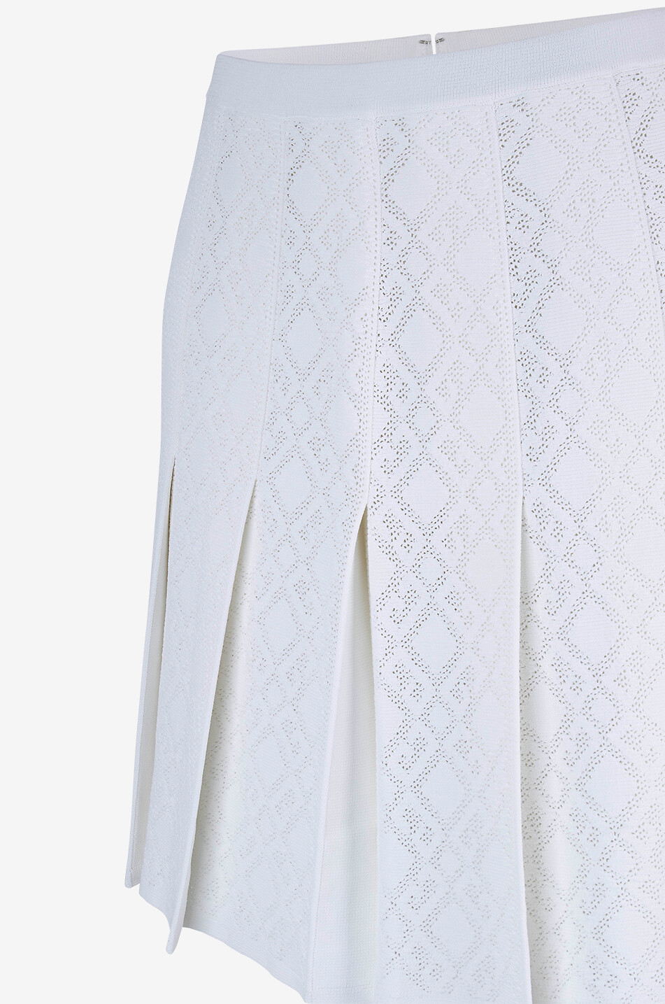 GIVENCHY Monogram 72 pleated jacquard miniskirt Women WHITE 3