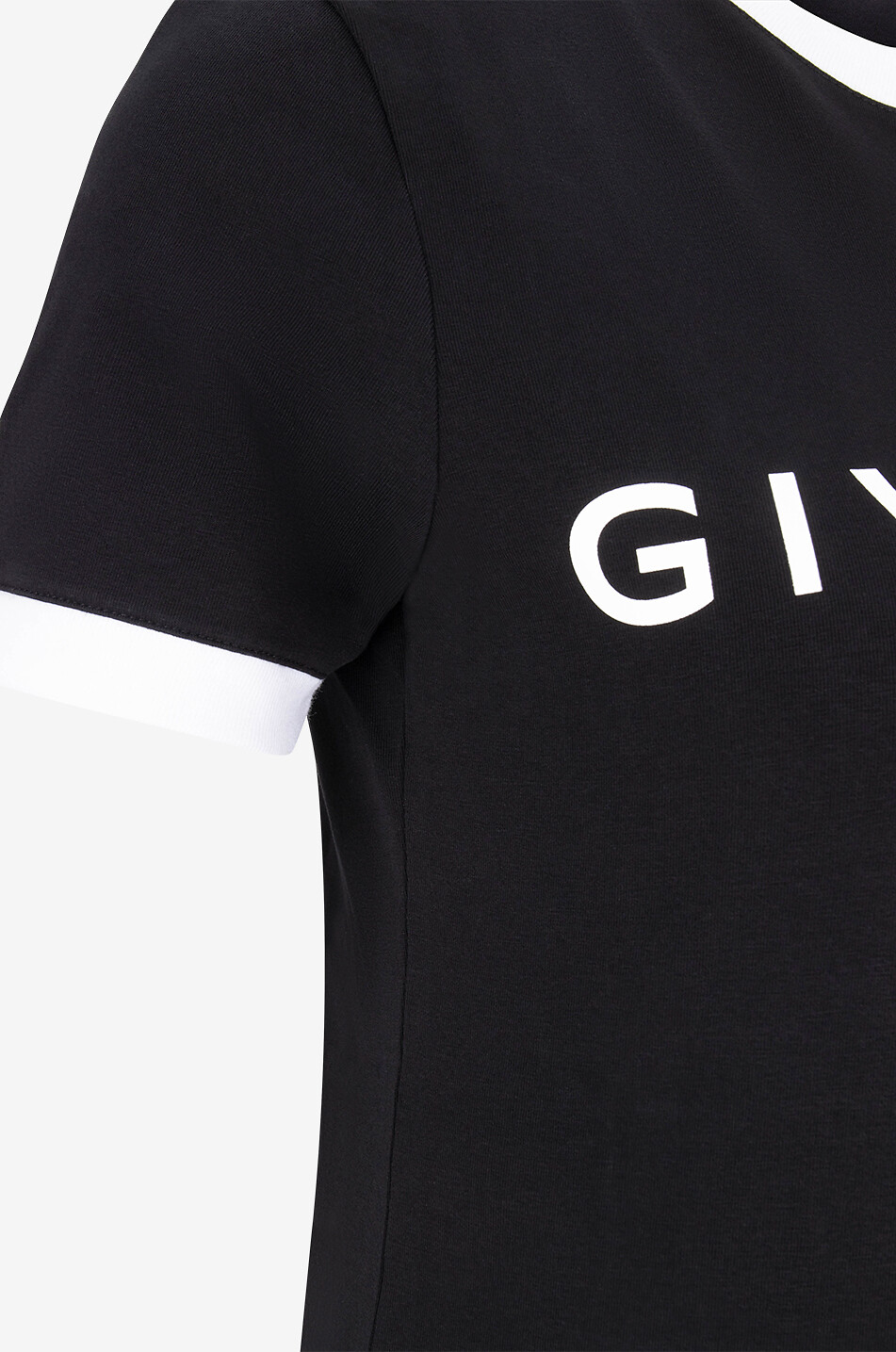 GIVENCHY T-shirt ajusté à bords contrastés GIVENCHY Archetype Femme NOIR 3