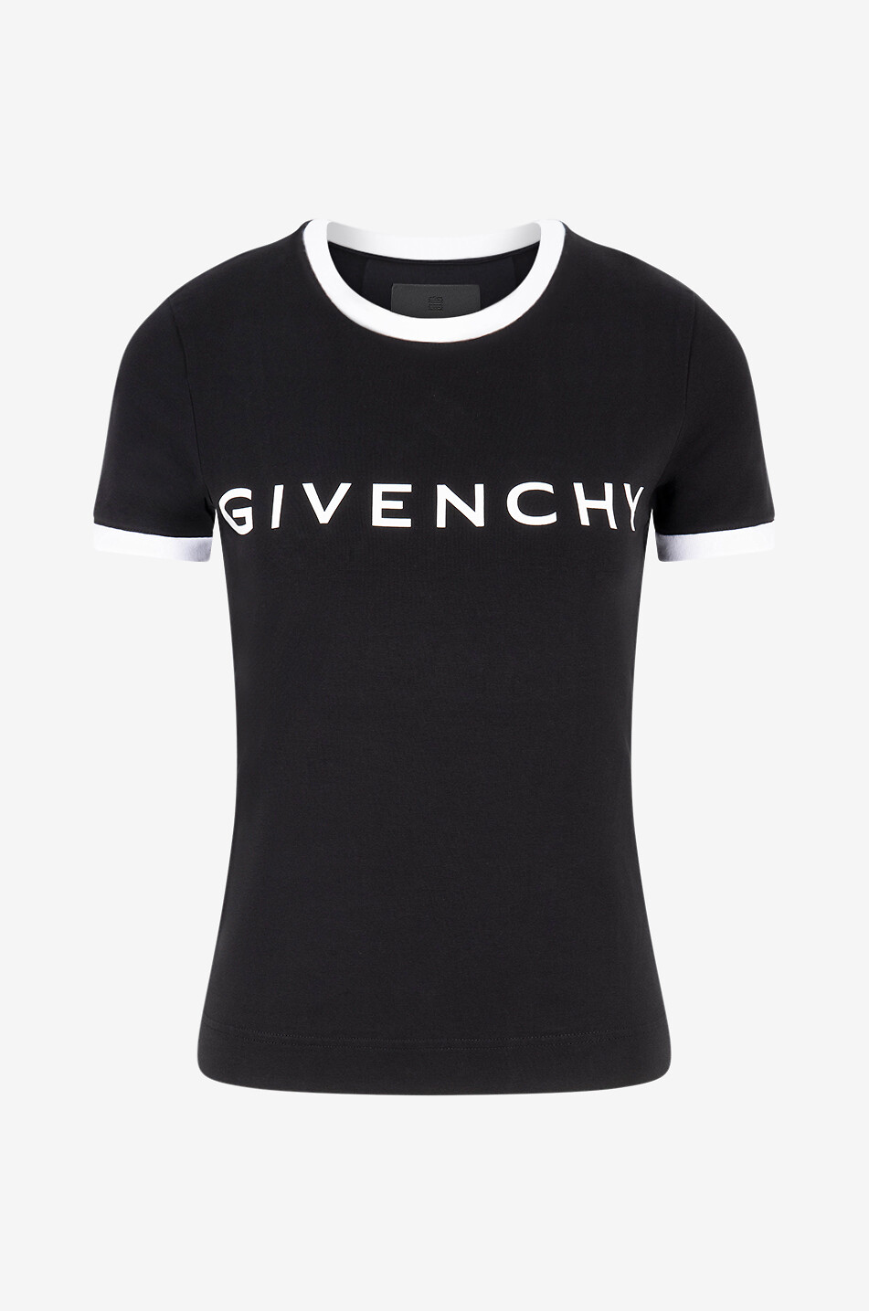 GIVENCHY T-shirt ajusté à bords contrastés GIVENCHY Archetype Femme NOIR 1