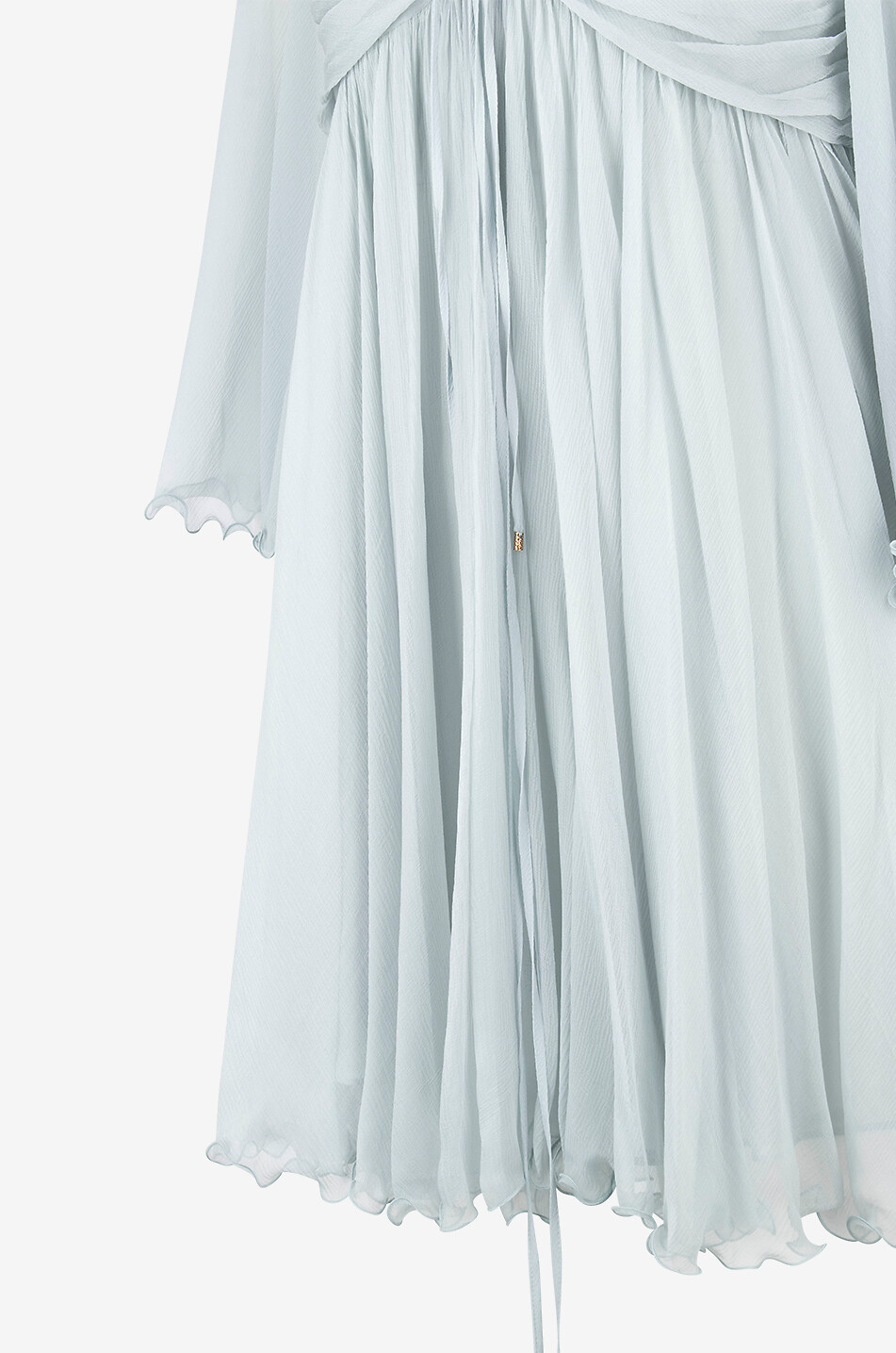 CHLOE Silk chiffon pleated mini dress Women GREY 3