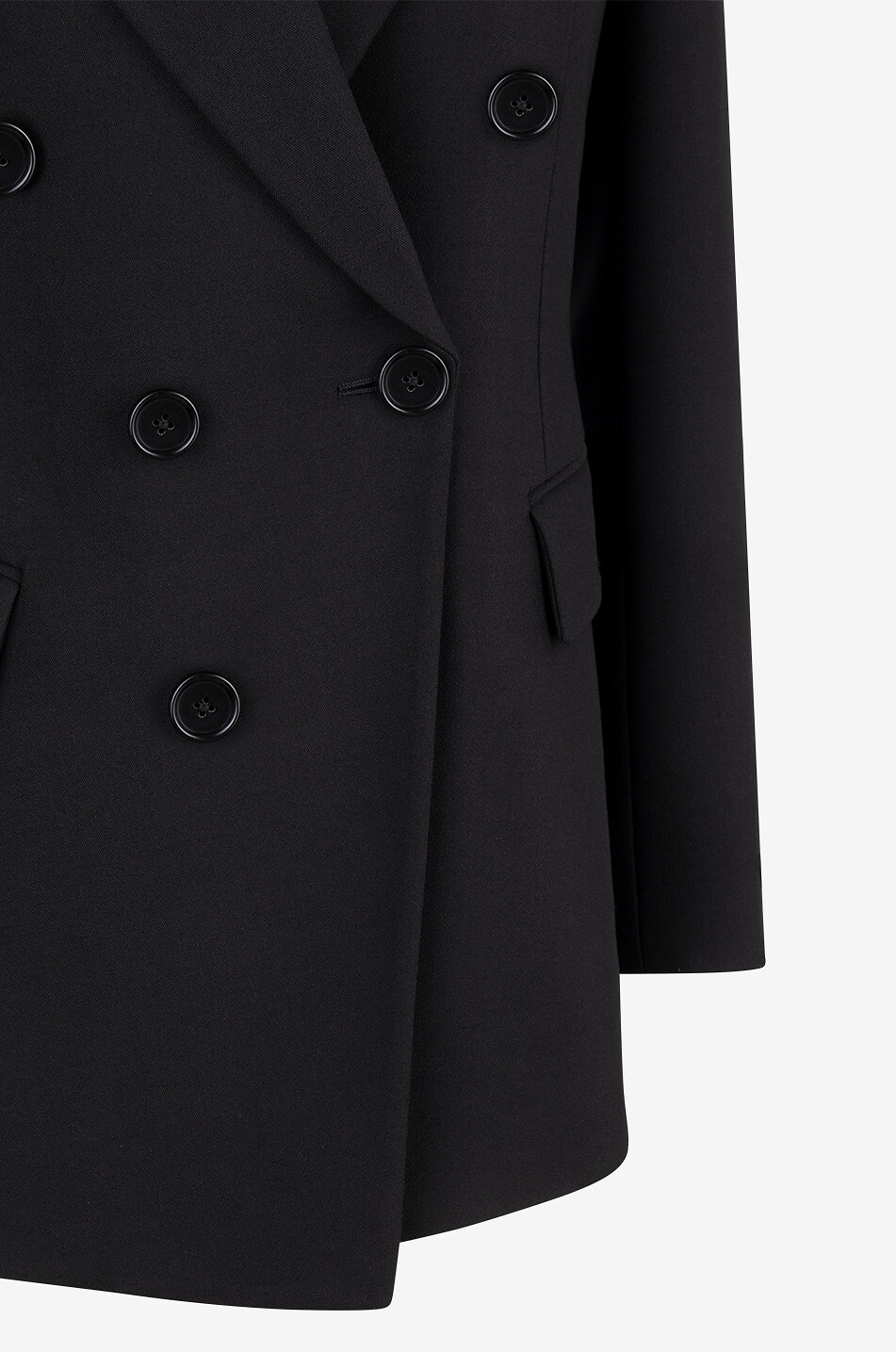 CHLOE Grain de poudre wool double-breasted blazer Women BLACK 3