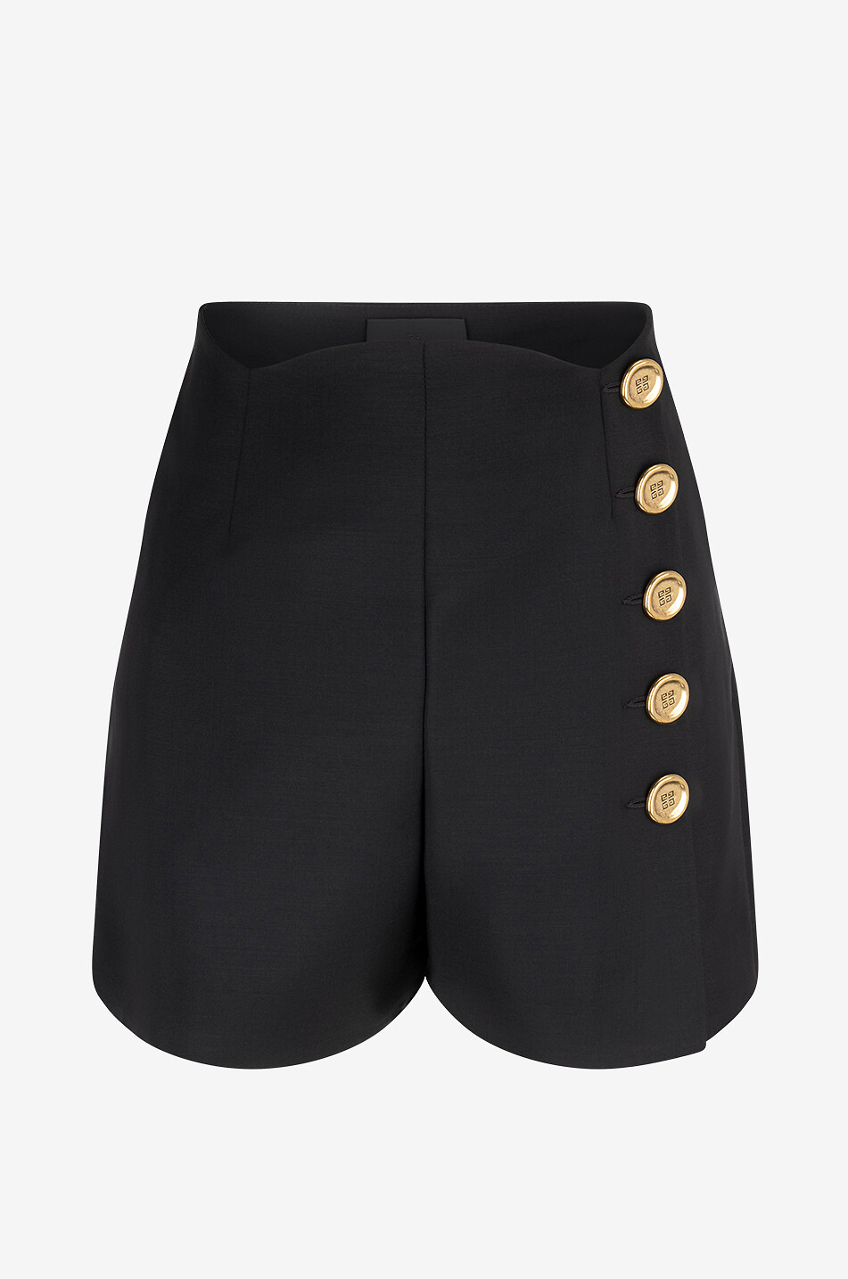Mohair- und Wollshorts mit Muschelsaumtaille 4G