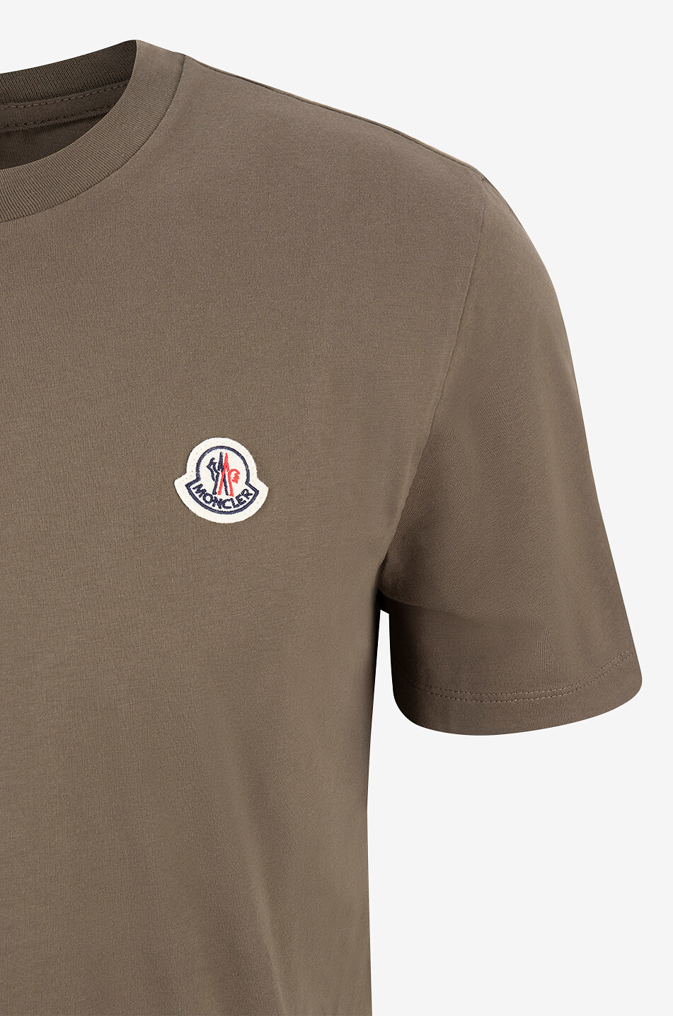 MONCLER Logo patch adorned jersey short-sleeved T-shirt Men KHAKI 3