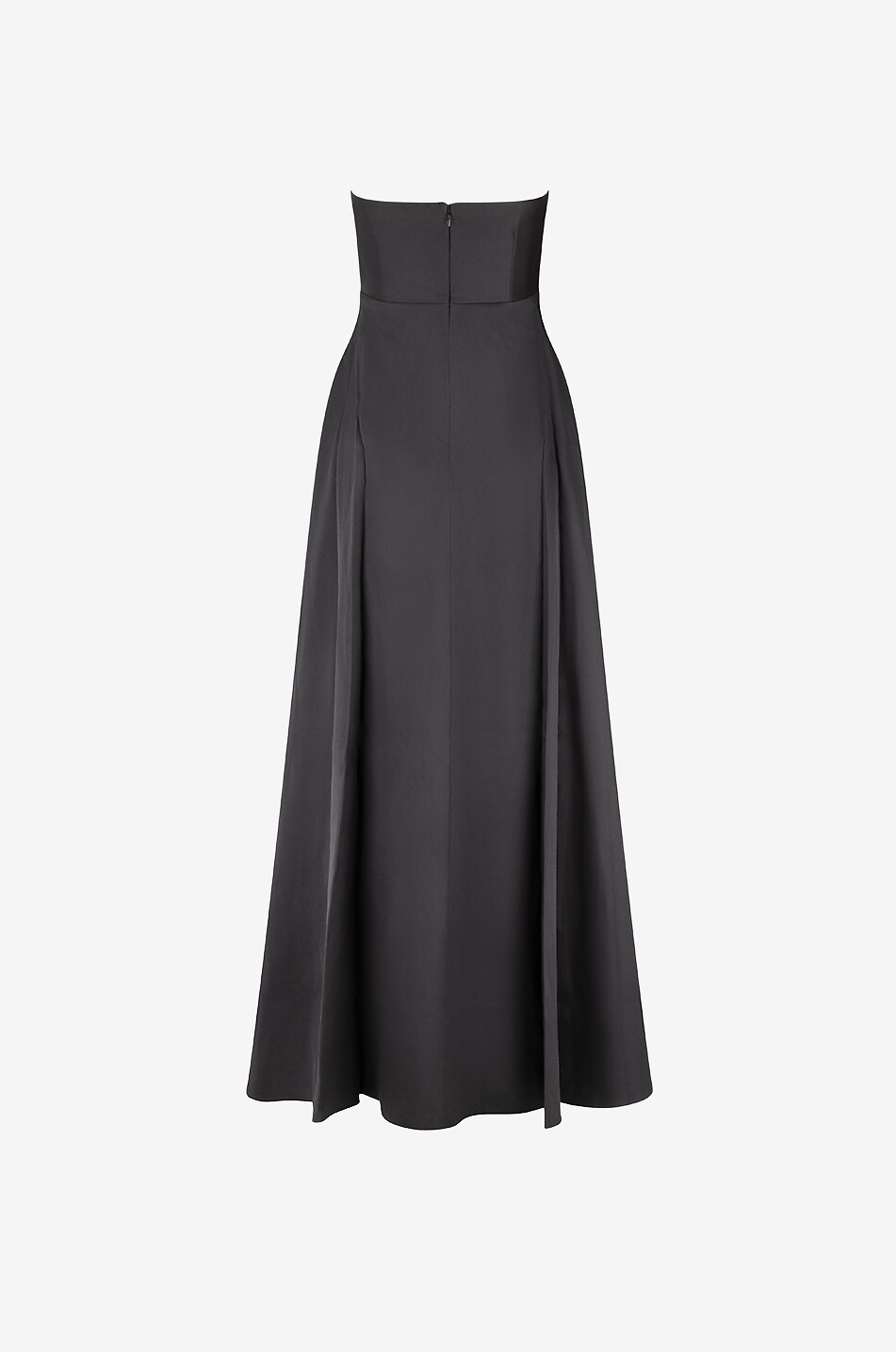 ROLAND MOURET Langes ausgestelltes Bustierkleid aus Taft Damen SCHWARZ 2
