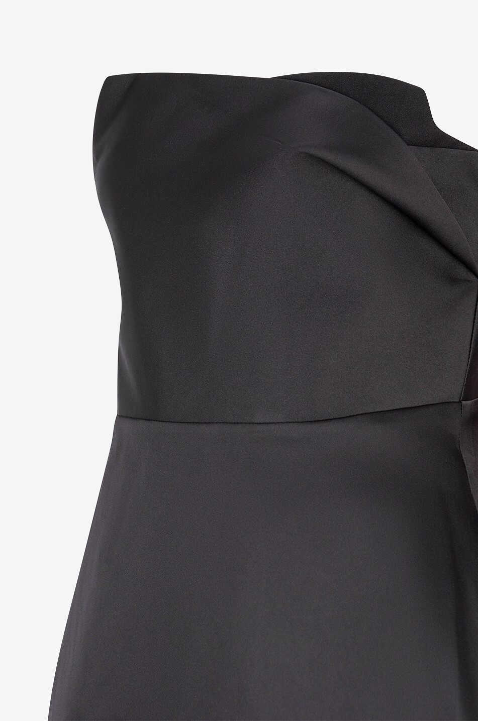 ROLAND MOURET Langes ausgestelltes Bustierkleid aus Taft Damen SCHWARZ 3