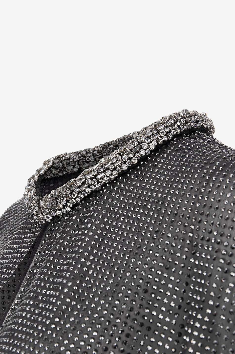 ROLAND MOURET Diamanté crystal-clad silk chiffon cape Women BLACK 3