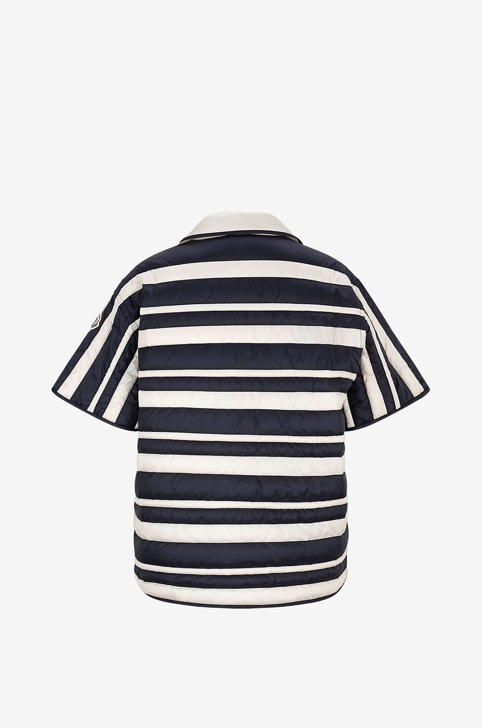 MONCLER Gestreifte Kurzarm-Hemdjacke aus Nylon Damen BUNT 2