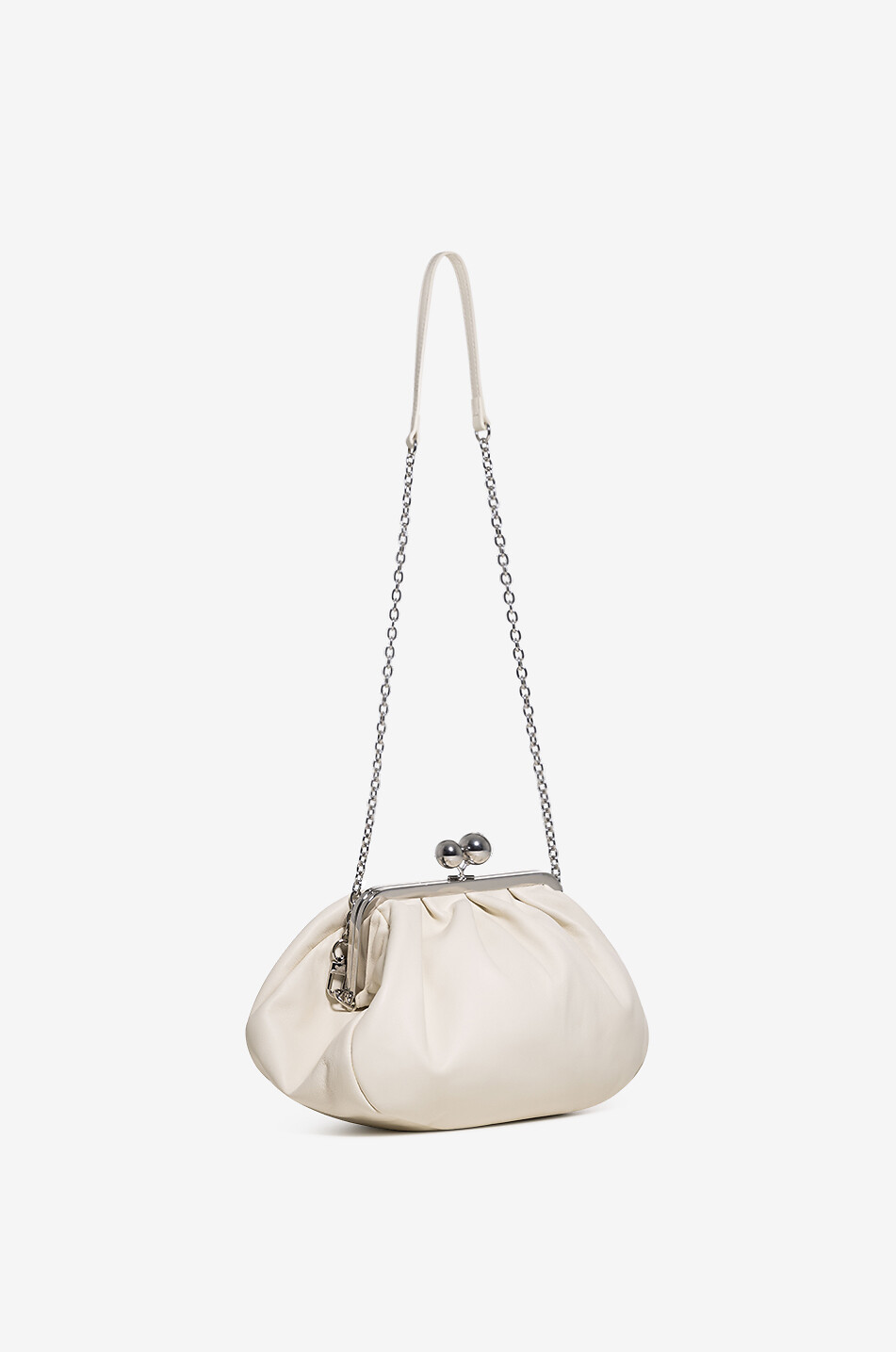 WEEKEND MAX MARA Cubico Pasticcino sheep leather handbag Women WHITE 5