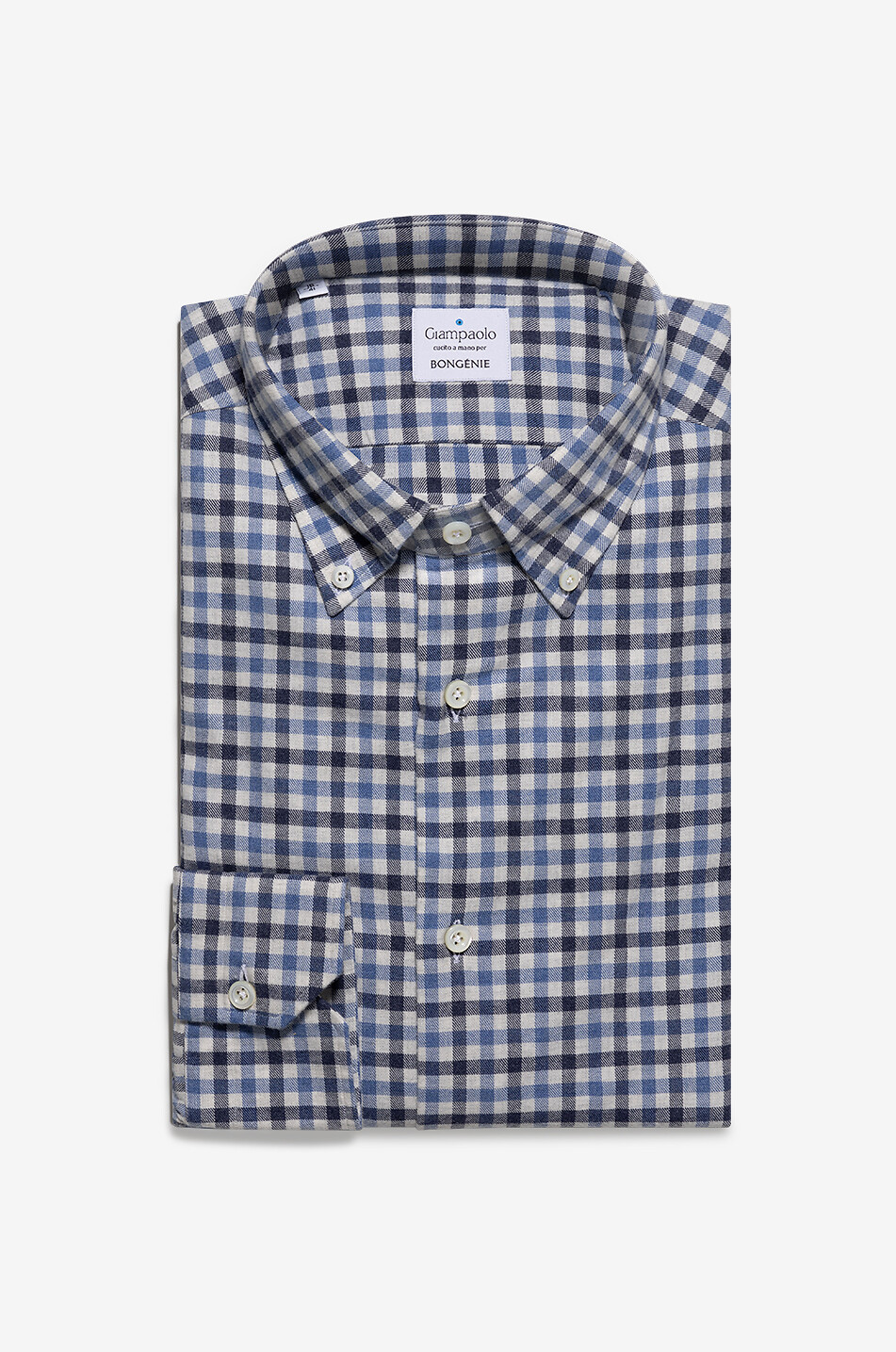 Gingham check flannel shirt