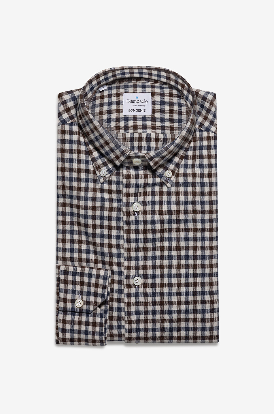 Gingham check flannel shirt