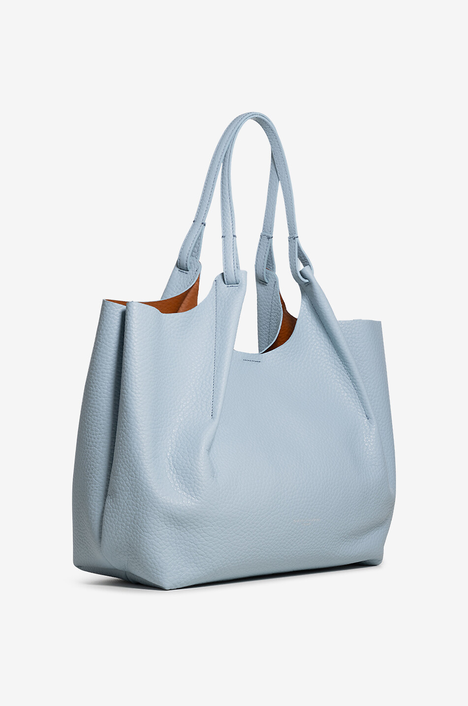 GIANNI CHIARINI Tasche aus genarbtem Leder Dua Damen HELLBLAU 2